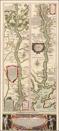 Ca. 1640 map of the Dnieper River by Willem Janszoon Blaeu, circa 1640