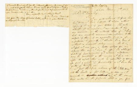 Charles Robert Leslie to Richard Henry Dana Sr., 17 February 1823 (30c3ad5e-bcd4-4523-97fb-acb91da3d9ff), Charles Robert Leslie