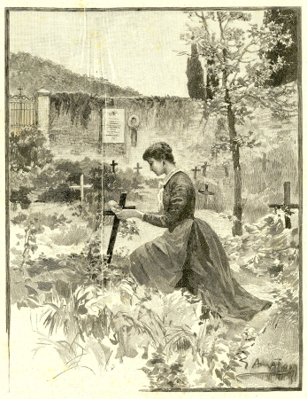 Quando la bara fu calata nella fossa e coperta di terra, sparse sul tumulo alcuni fiori, Gennaro d'Amato, 1891