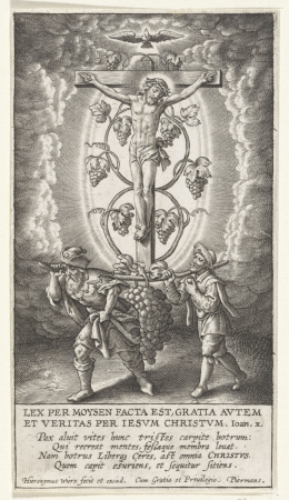 Allegorie op de twee wetten, RP-P-OB-67.020, Hieronymus Wierix, between 1607 and 1619