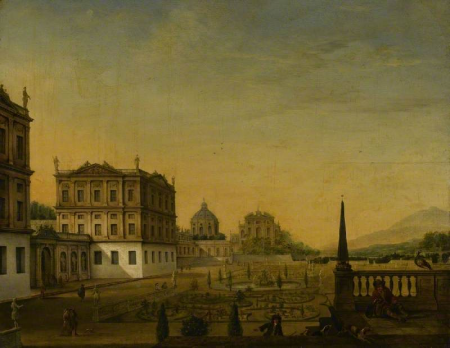 Architecture with figures, Jan van Nickelen, between 1671 and 1721