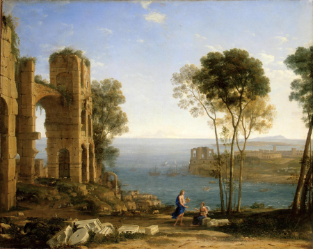 Coast View with Apollo and the Cumaean Sibyl, Claude Lorrain, between 1645 and 1649