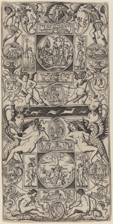 Ornament Panel with Orpheus and the Judgment of Paris, circa 1507