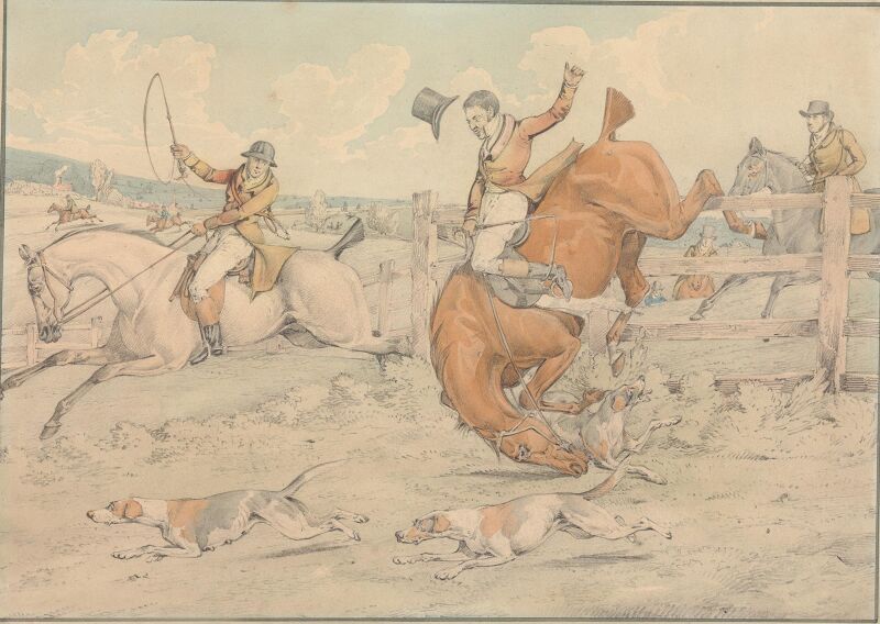 "Some Do and Some Don't: It is All a Notion:" Getting a Fall, Henry Thomas Alken, between 1848 and 1851