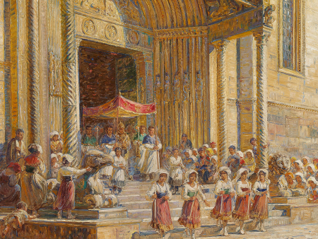 Procession, Piave dei Greci. Sicily., Carl Budtz-Møller, between 1900 and 1953