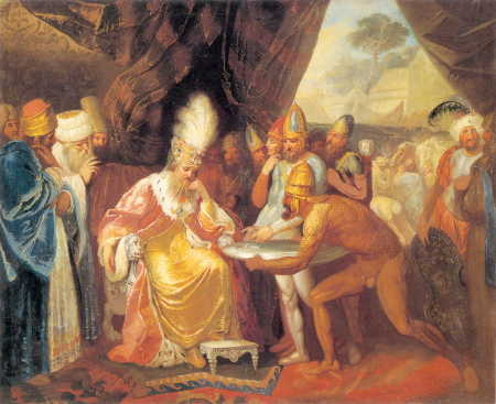 Scythian emissaries meeting with Darius., Franciszek Smuglewicz, after 1785