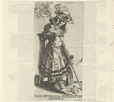 Saco Reinalda Saco Reynalda potestatvm septimvs (titel op object) Friese heersers (serietitel), RP-P-1905-5748, Simon Frisius, 1622