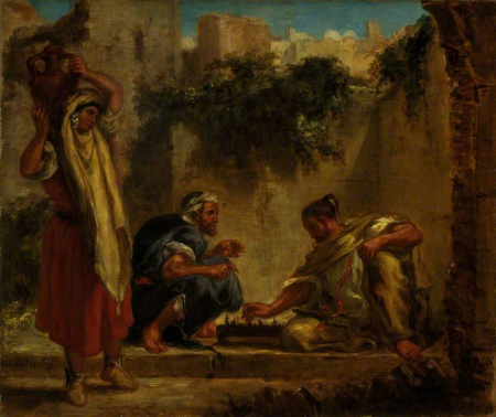Arabs playing chess, Eugène Delacroix, between 1847 and 1848