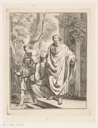 Abraham verdrijft Hagar en Ismaël, RP-P-BI-7213X, between 1713 and 1775