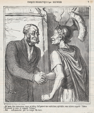 Ah, my dear sir, you have made my evening a very pleasant one..., from 'Dramatic sketches, ' published in Le Charivari, April 13, Aaron Martinet, 13 April 1864