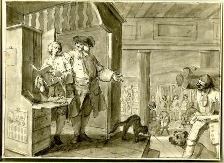 Print study, drawing, William Hogarth, between 1746 and 1747