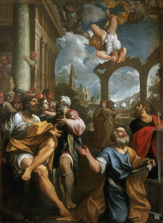 Caduta di Simon Mago - L. Carracci, Ludovico Carracci, between 1603 and 1605