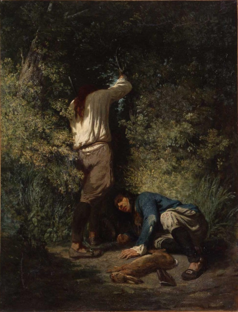 Return from hunting, Évariste Vital Luminais, circa 1861