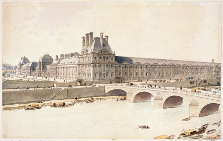 Le Palais des Tuileries en 1690, vue du quai de la Grenouillère. Composition rétrospective, D.7926, Philippe Benoist