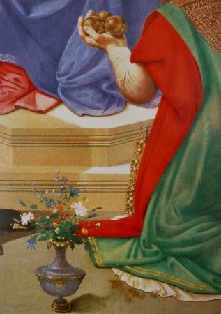 Madonna and Child Enthroned with Sts. Peter, John the Baptist, Dominic, and Nicholas of Bari, Piero di Cosimo, between 1481 and 1485