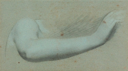 Study of the right arm for an angel from “The Assumption of the Virgin”, Pierre-Paul Prud'hon, circa 1819