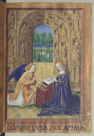 Annunciation, Hours of Louis de Laval, Jean Colombe, circa 1469-1485