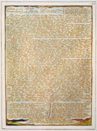 Jerusalem The Emanation of The Giant Albion, copy E, object 52 (Bentley 52, Erdman 52, Keynes 52) To the Deists, William Blake