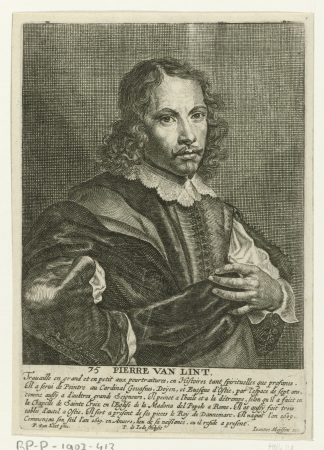 Portret van Peter van Lint, RP-P-1907-413, Joannes Meyssens, between 1628 and 1670