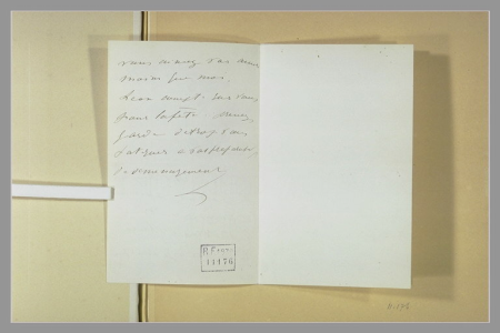 Manet - 9 juillet (1880), Bellevue, à Isabelle Lemonnier, RF 11176, Verso, Édouard Manet