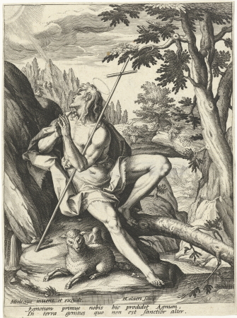 Johannes de Doper, RP-P-BI-6126, Adriaen Collaert, between 1570 and 1618