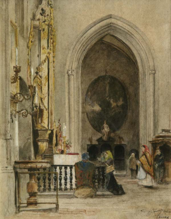 Heinrich Tomec In der Teynkirche in Prag, Jindřich Tomec, by 1928