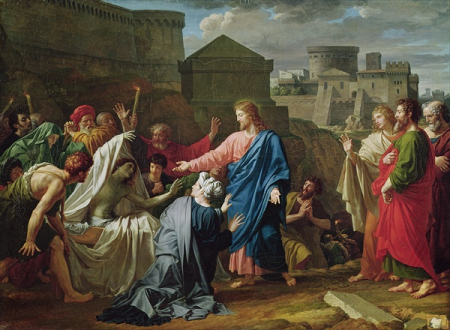 Jesus Resurrecting the Son of the Widow of Naim, Pierre Bouillon, commisioned in 1817