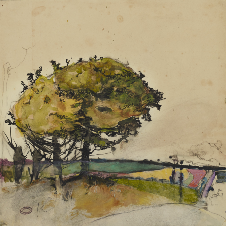 Landscape with trees in the fields, Florence Esté