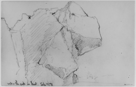 Rock Study, 1871 (from Sketchbook), Daniel Huntington, circa 1870