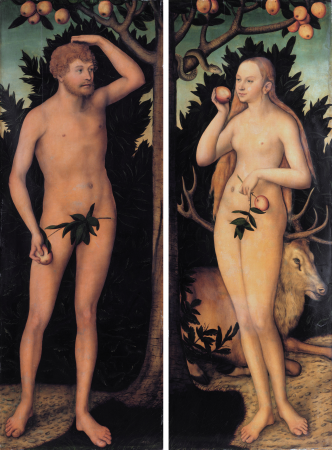 Adam and Eve, Lucas Cranach the Younger, after 1537