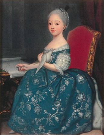 Portrait of Marie Joséphine of Savoy (1753-1810), Giuseppe Duprà, between 1762 and 1767