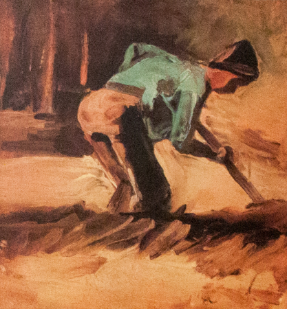 Man Stooping with Stick or Spade, Vincent van Gogh