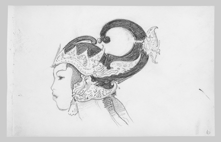 Head of a Javanese Dancer in Profile (from Sketchbook of Javanese Dancers), John Singer Sargent, 1889