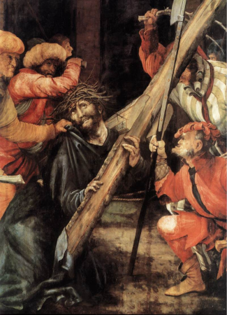 Carrying the Cross (detail), Matthias Grünewald, between 1523 and 1524
