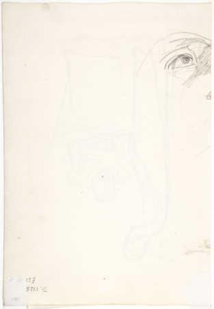Study of Two Figures: One Seated, the Other Standing (recto); Study of a Head Looking Upwards (verso), George Romney, 1775–78