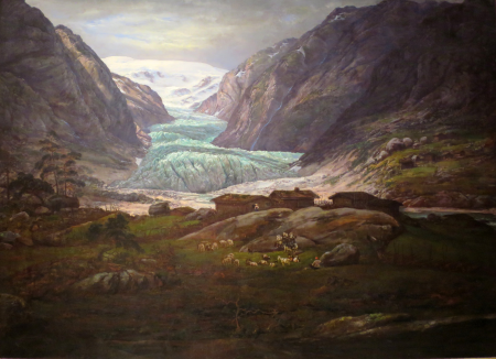 View of Nigardsbreen in Jostedalen, Johan Christian Dahl, 1844