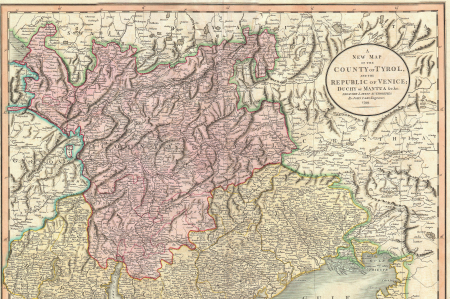 A New Map of the County of Tyrol &c. &c. from the Latest Authorities., John Cary, 1799 (dated)