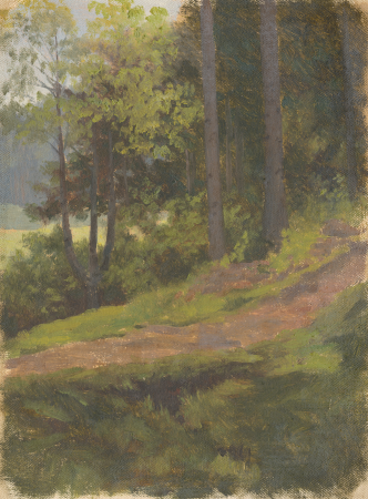 Path on the Edge of the Forest, Jan Nowopacký, 1860