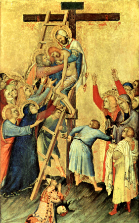 Orsini Polyptych: Descent from the Cross, Simone Martini, 1333