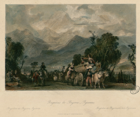 Bagnères de Bigorre - Pyrenees = Bagnères de Bigorre - Pyrenees = Bagnères de Bigorre, in the Pyrenees, Joseph Clayton Bentley, by 1840