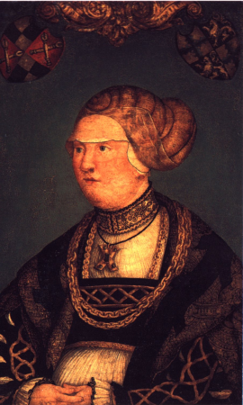Johanna von Berselle, part of a pair of alliance pictures, Master of Messkirch, circa 1520