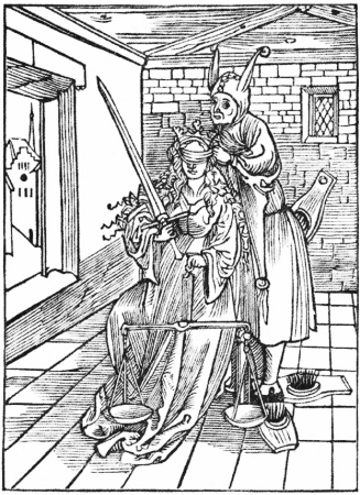 Shyp Of Foles Of The Worlde 69, Of Folys That Stryue In The Lawe For Thynges Of Small Valour, Albrecht Dürer