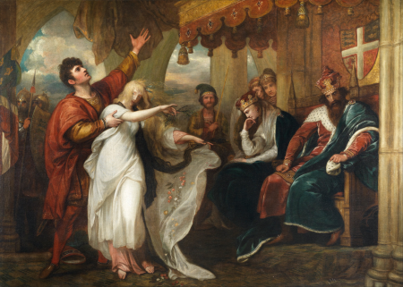 Hamlet: Act IV, Scene V (Ophelia Before the King and Queen), Benjamin West, 1792-01-01/1792-12-31