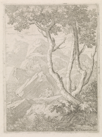 Arcadisch landschap, RP-P-OB-52.523, Abraham Genoels, between 1650 and 1723