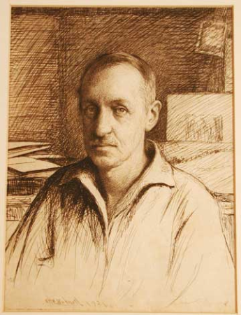Self-Portrait, etching, 1921, before 1923