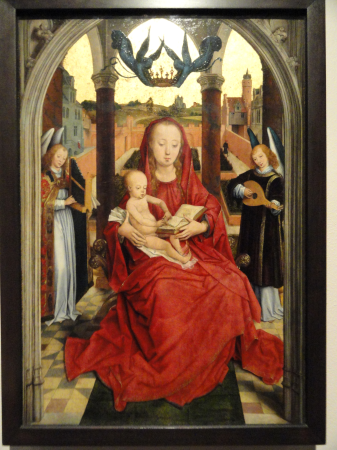 Virgin and Child Enthroned, Hans Memling, c. 1465-1470 - Nelson-Atkins Museum of Art - DSC08475, Hans Memling