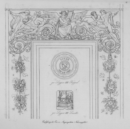 Edging of the entrance and exit doors (not implemented)., Peter von Cornelius, 1826 - 36