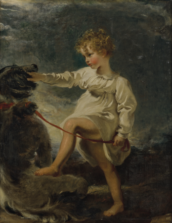 Portrait of William Lock (1804-1832), as a child, full-length, with a dog, Thomas Lawrence