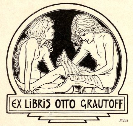Fidus - Ex libris für Otto Grauthoff, Fidus, c. 1905 ?