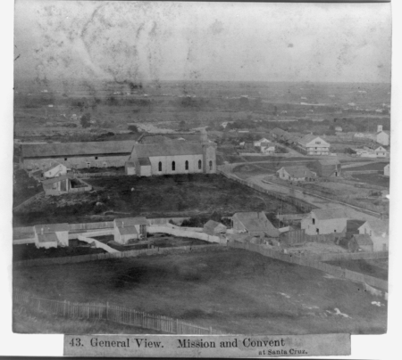 General view - mission and convent at Santa Cruz LCCN2002720114, 1866